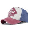 Retro Cap Contrast Color Baseball Cap - Image 7