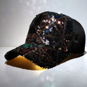 Hat Women'S Summer Colorful Sequins Fashion Caps Korean Style Hipsters