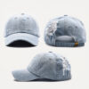 Hole Denim Korean Men And Women General Baseball Caps - Image 3