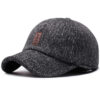 Men's Middle-aged And Elderly Woolen Baseball Caps - Image 5