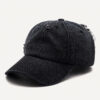 Hole Denim Korean Men And Women General Baseball Caps - Image 5