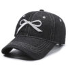 Bowknot Peaked Cap Female Cowboy Sun Protection Baseball Cap - Image 3